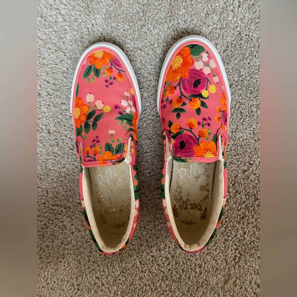 Keds x Rifle Paper Anchor Slip On in Vintage Blossom | size 6
